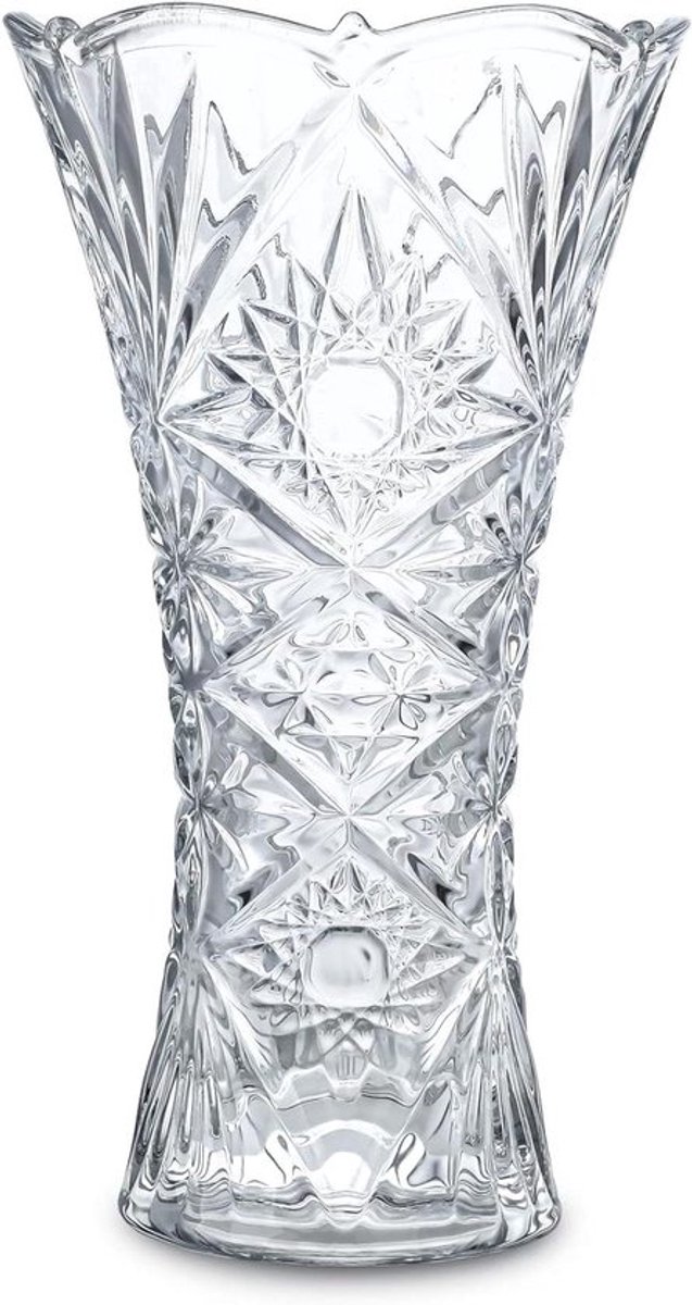 Clear Crystal Vaas voor Home Decor en Bruiloft, 9.2'' Hoog, Glas Bloem Vaas met Verdikking Ontwerp
