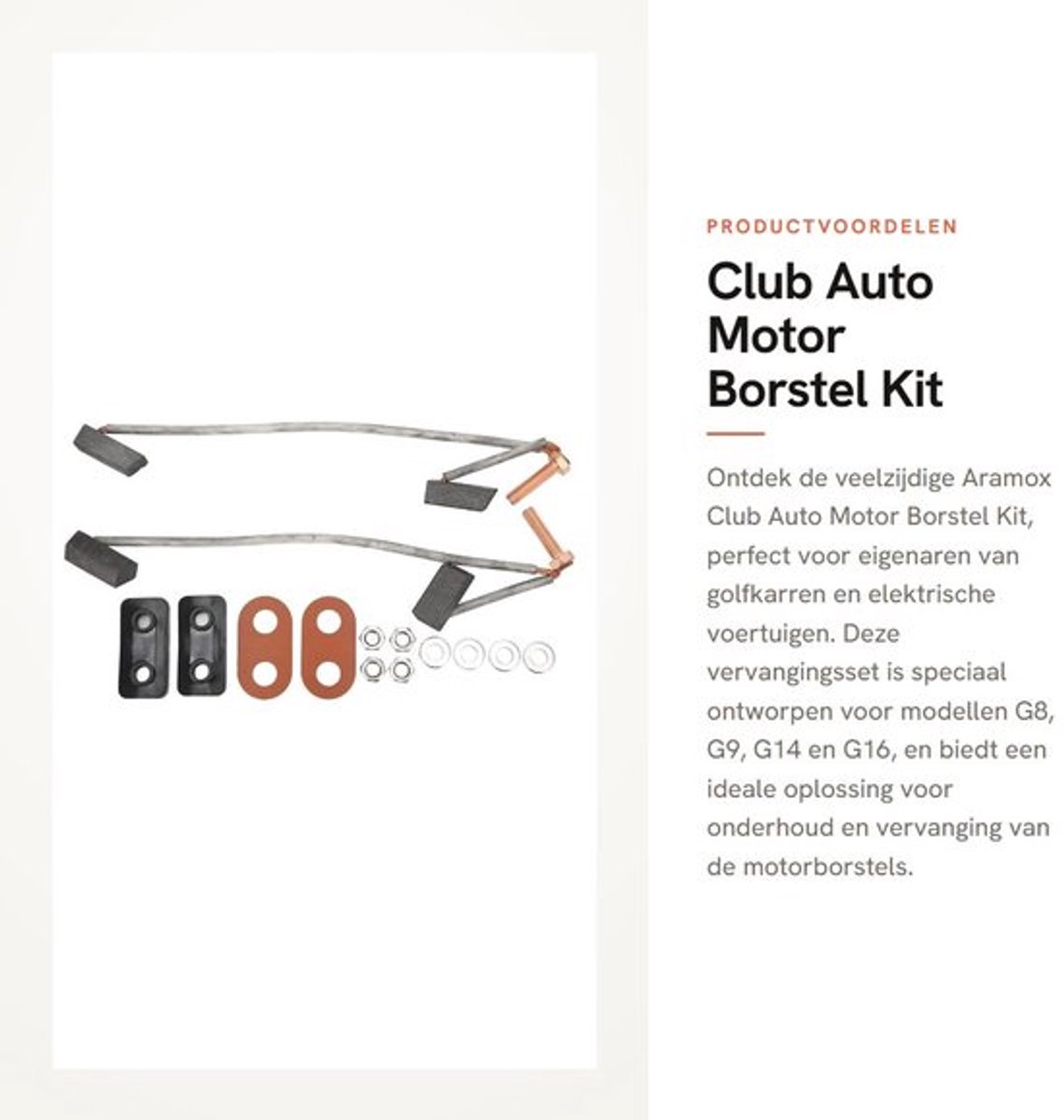 Club Auto Motor Borstel Kit - Vervangingsset Golfkar - Handig en duurzaam - Geschikt voor G8 G9 G14 G16 - Ideaal voor onderhoud - 520108...
