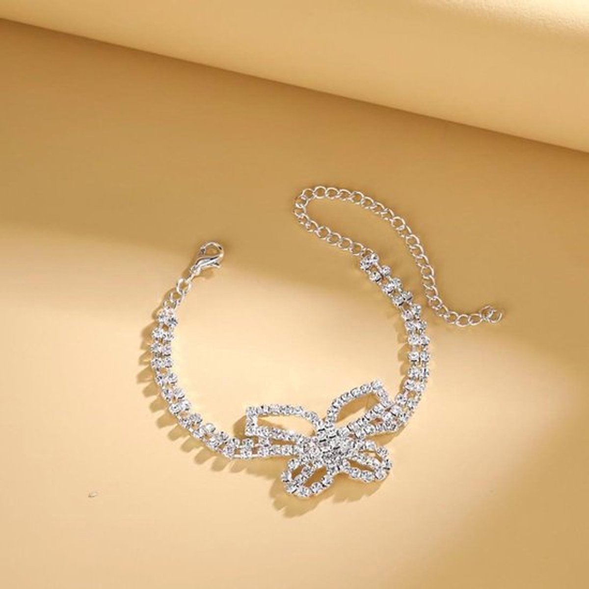 Verstelbaar Vlinder Enkelbandje met Strass - Zomer Sieraden voor Vrouwen en Meisjes
