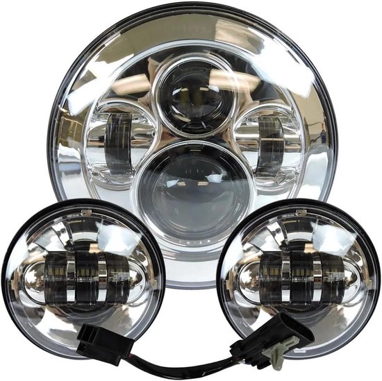 Motor Koplampen Set - Mistlampen Motor - Motor Verlichting - 7 Inch Projector - 7 inch - Zwart — afbeelding 2