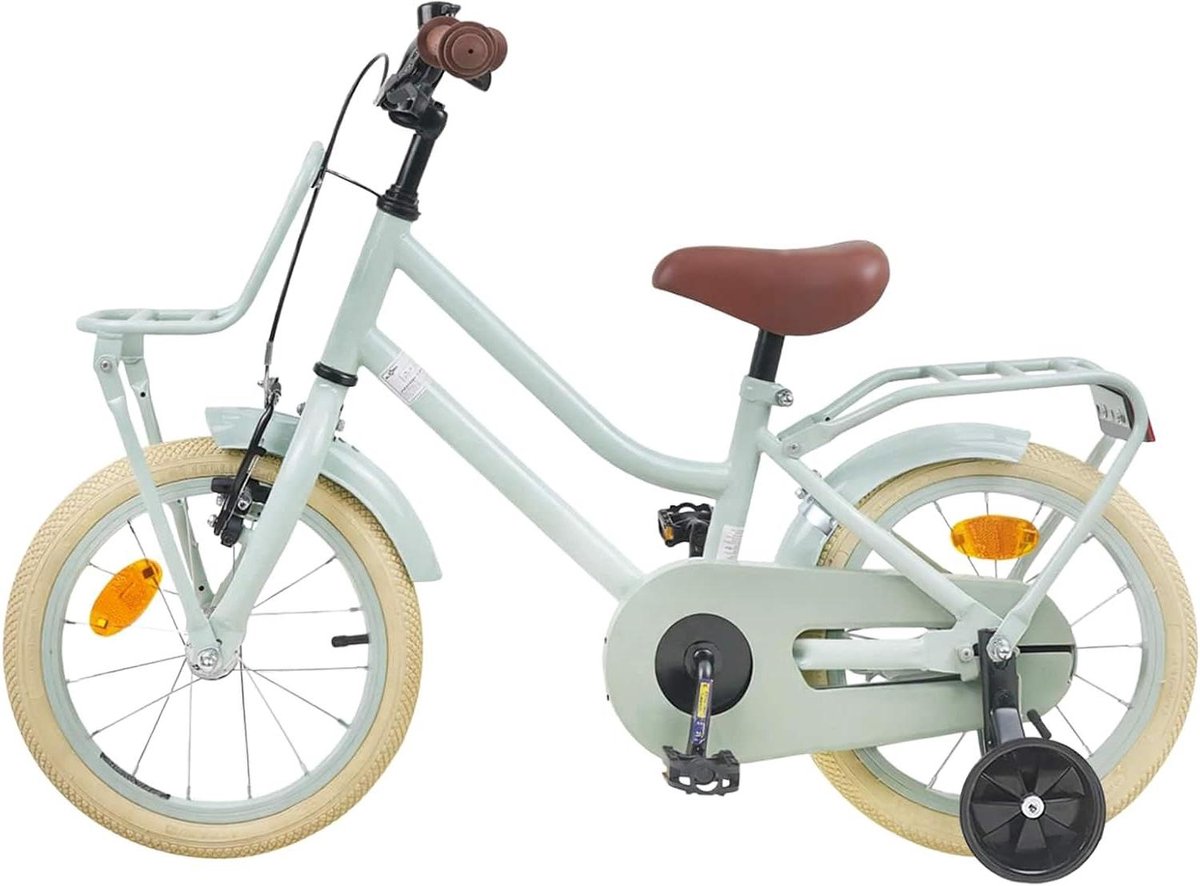 Kinderfiets sfiets sfiets Buiten Spelen Stalen Frame 14 Inch Lichtgroen