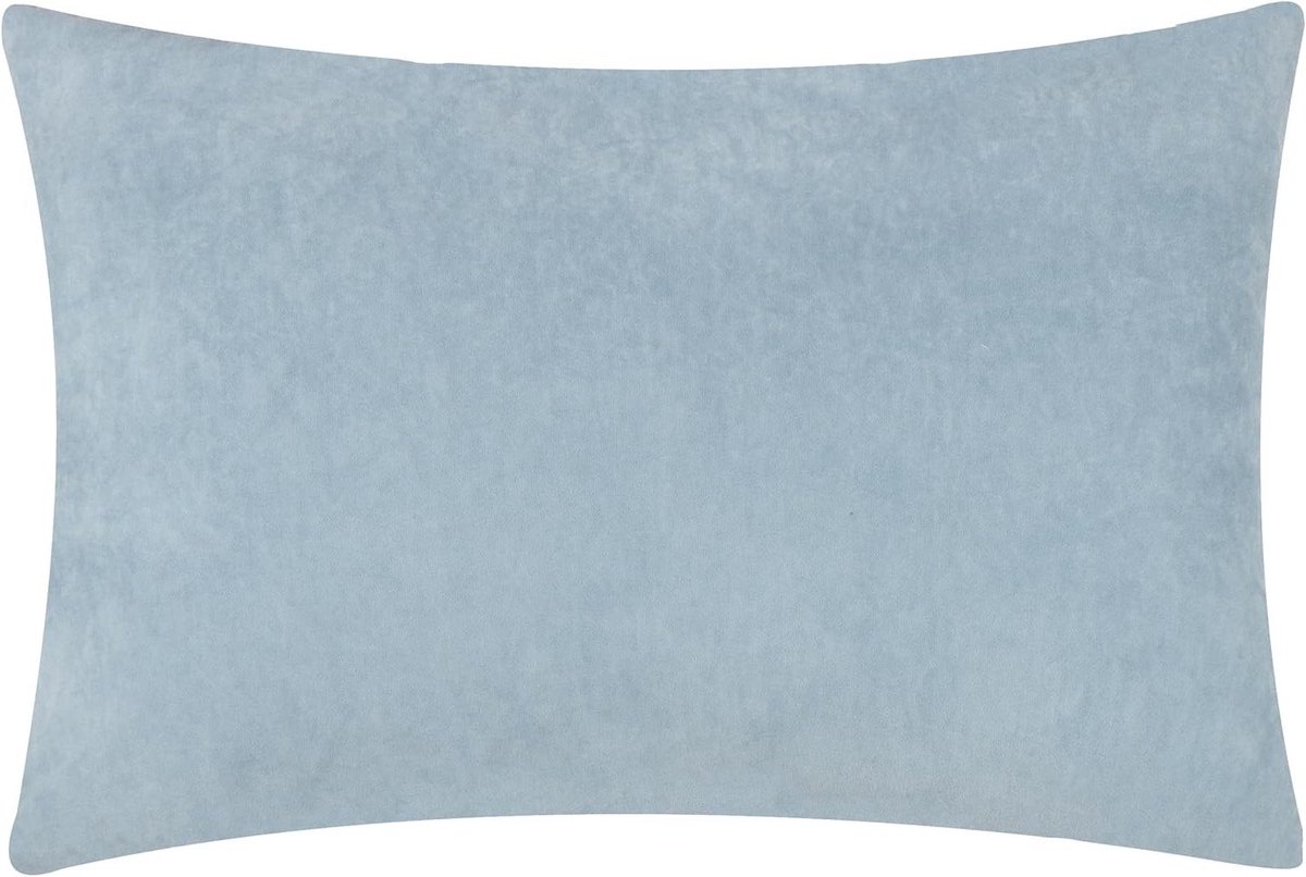 Kussen - Decoratief kussen Sierkussen - Woonkamer inrichten - Luxe fluwelen voorzijde - 40x60cm - Stofblauw