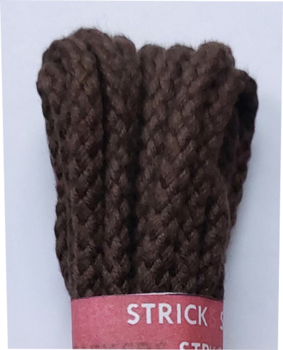 Strickers Veter - Donker Bruin - Rond - Koord Veters - Lengte 150 cm - Dikte 4 mm - Schoenveter