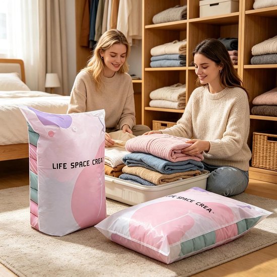 Vacuüm Opbergzakken - Compressie Zakken - Ruimte Besparen - Direct Handmatig Afsluiten - 80x100x38 cm - Niet gespecificeerd — afbeelding 3