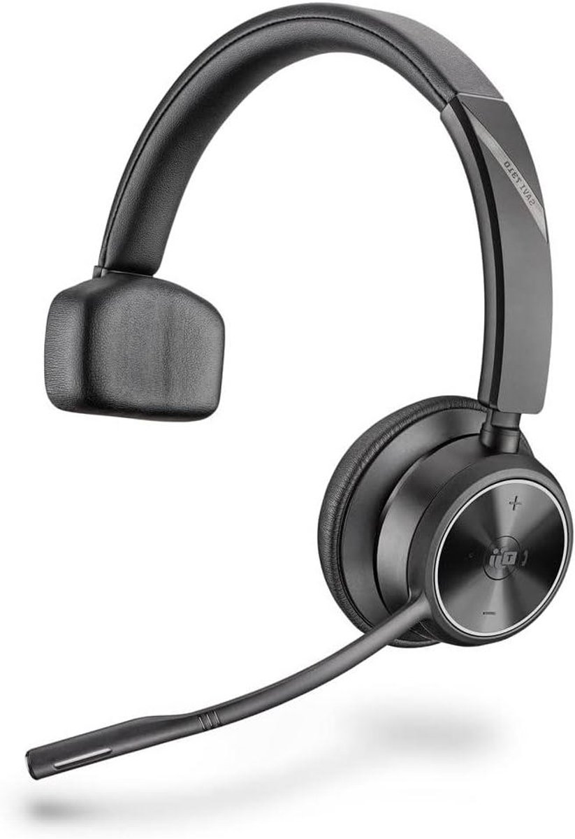 Draadloze Headset - Oplaadbare Headset - Kantoor Communicatie - DECT Draadloze Technologie - Mono Oor - Zwart