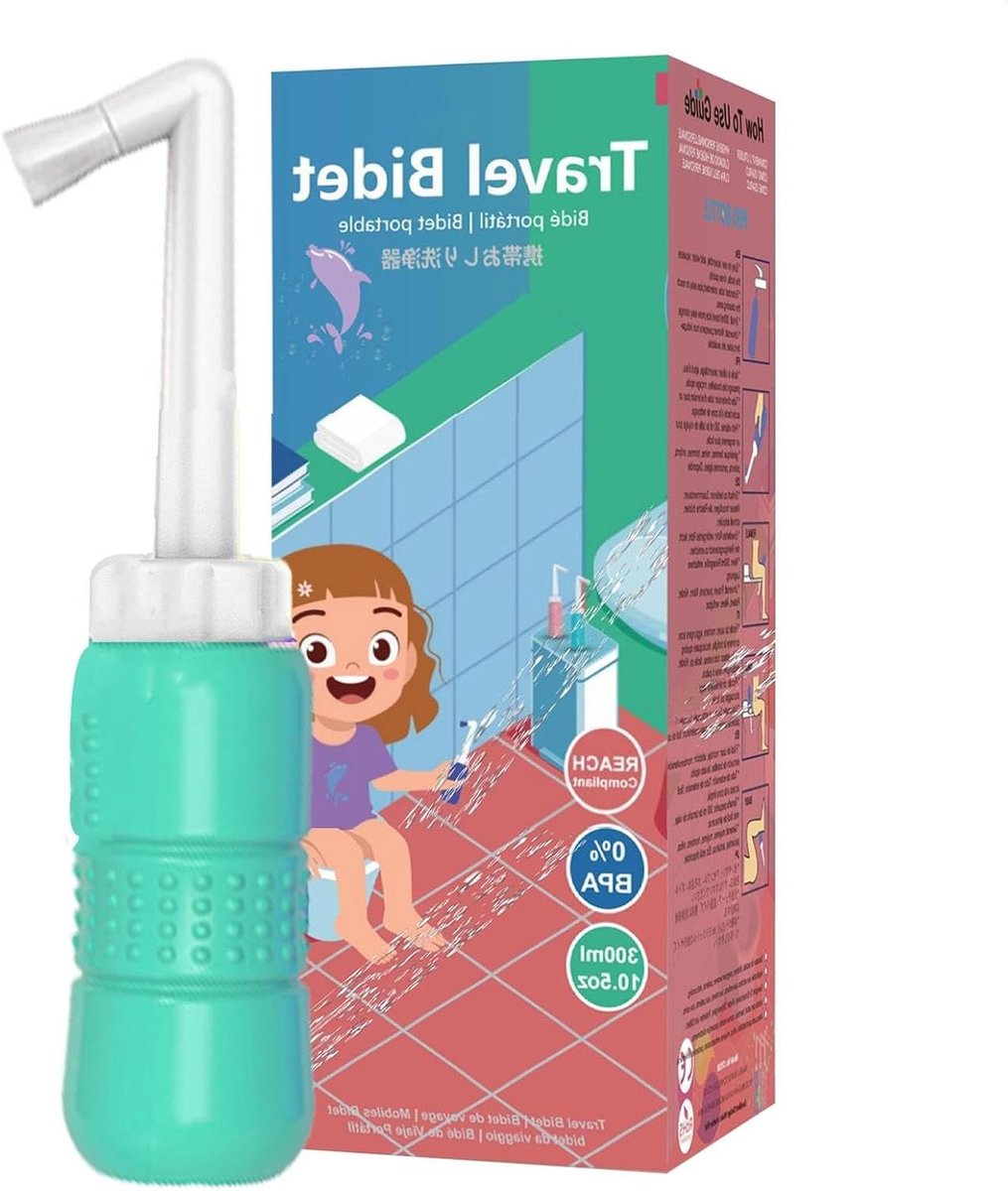 Reisbidet Sproeier - Perineale Fles - Persoonlijke Hygiëne - Stelbare Waterstraal - 300 ml - Wit