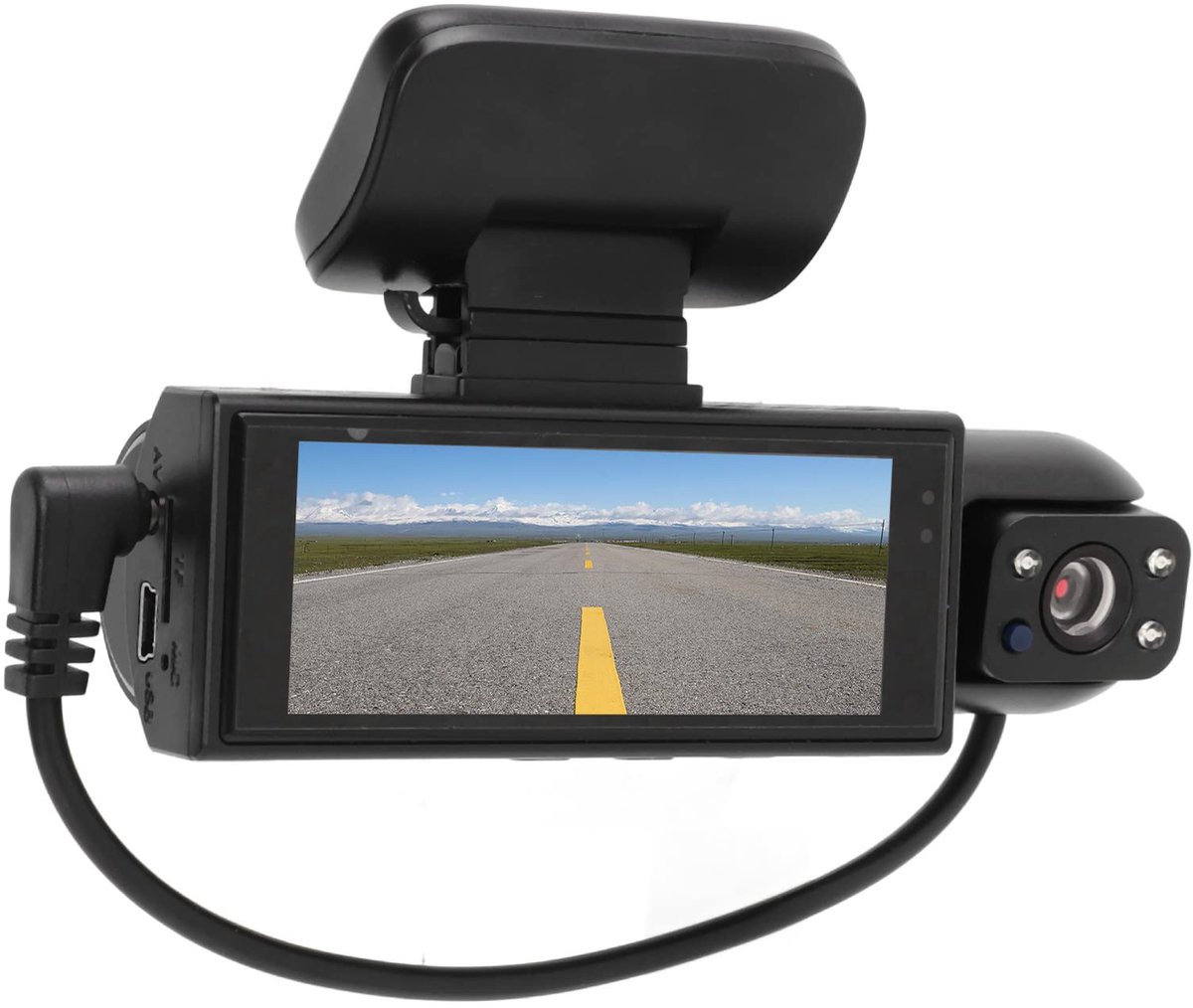 SnelShoppen - 1080P FHD Dashcam met 3,16-Inch Display, 360-Graden Roteerbare Lens, Bewegingsdetectie, Omkeerzicht en Loopopname voor Auto