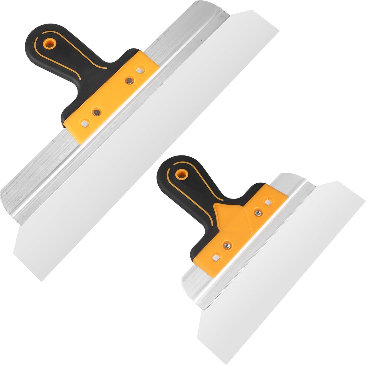 SnelShoppen - Set van 2 Vlakspatels Plamuurset met Ergonomische Handgreep - 250 mm en 400 mm Gladstrijkkel voor Plamuur, Pleisterwerk, Droogbouw en Ve
