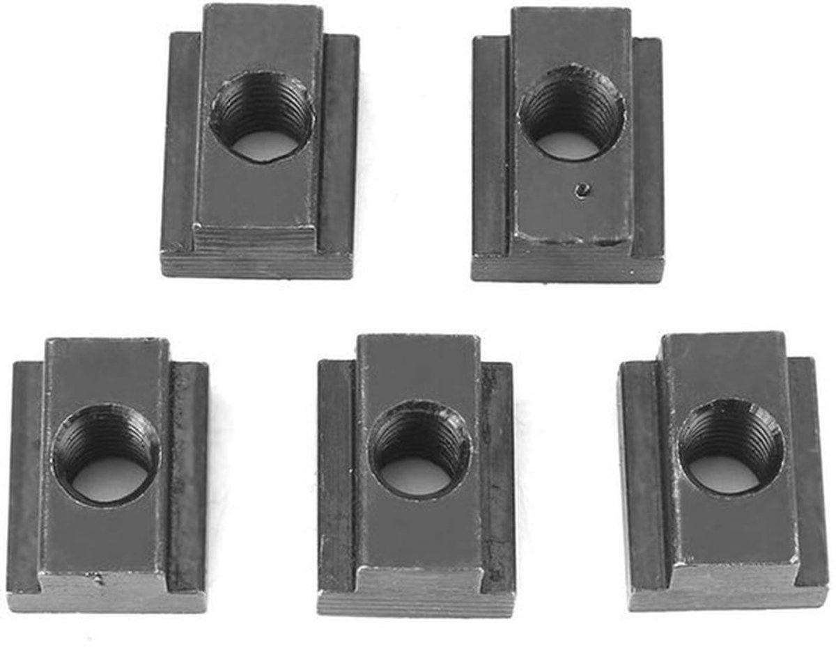 - T-groefstenen Set - Bevestiging voor Machine Tool - Set van 5 - Zwart Oxide - M8 M10 - Duurzaam en sterk - Geschikt voor diverse toepassi...