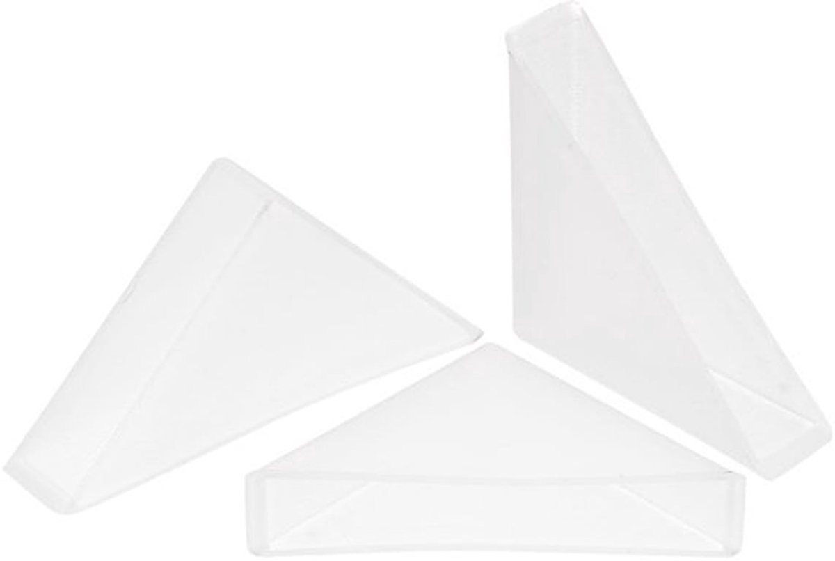 - Hoekbeschermers - Plastic Hoekbeschermers - Set van 8 - Wit - Veiligheid Hoekbeschermers - Ideaal voor Glazen en Tegels - 12 x 66 mm