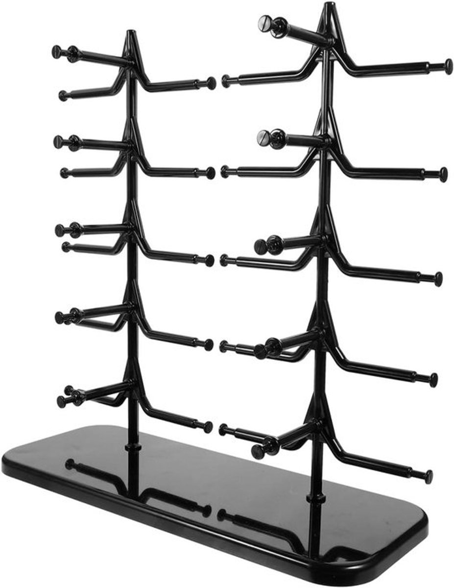 Brilhouder voor meerdere brillen en zonnebrillen - Opbergrek voor brillen - Kunststof display standaard - Brillenorganizer in zwart design