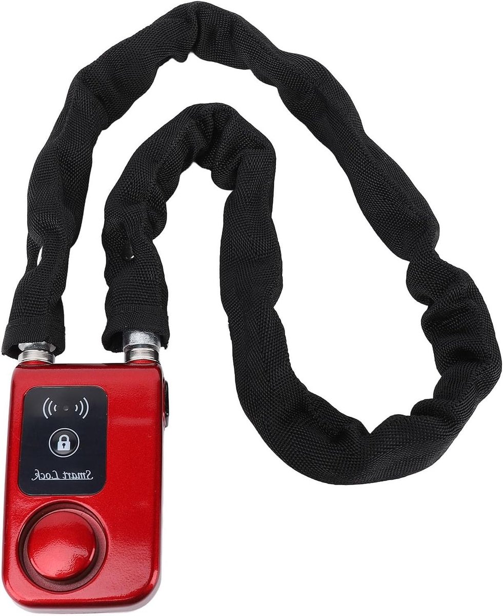 Kettingslot - Fietsslot Ketting - Fiets Beveiligen - App Bediening Trilalarm - 80 cm - Rood