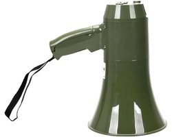 Megaphone Stadion Bullhorn - Draagbare Luidspreker Megafoon - Aandacht Trekken - 200 Seconden Opname - 20W Vermogen - Groen