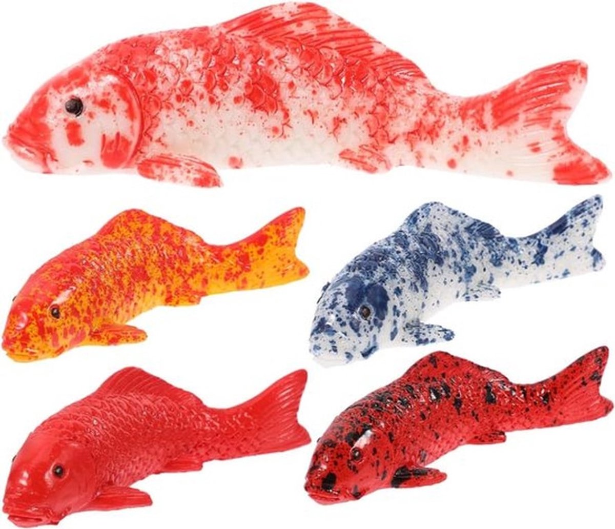 Realistische kunstvissen set voor vijver en aquariumdecoratie - DIY aquarium-ornament - 5 stuks