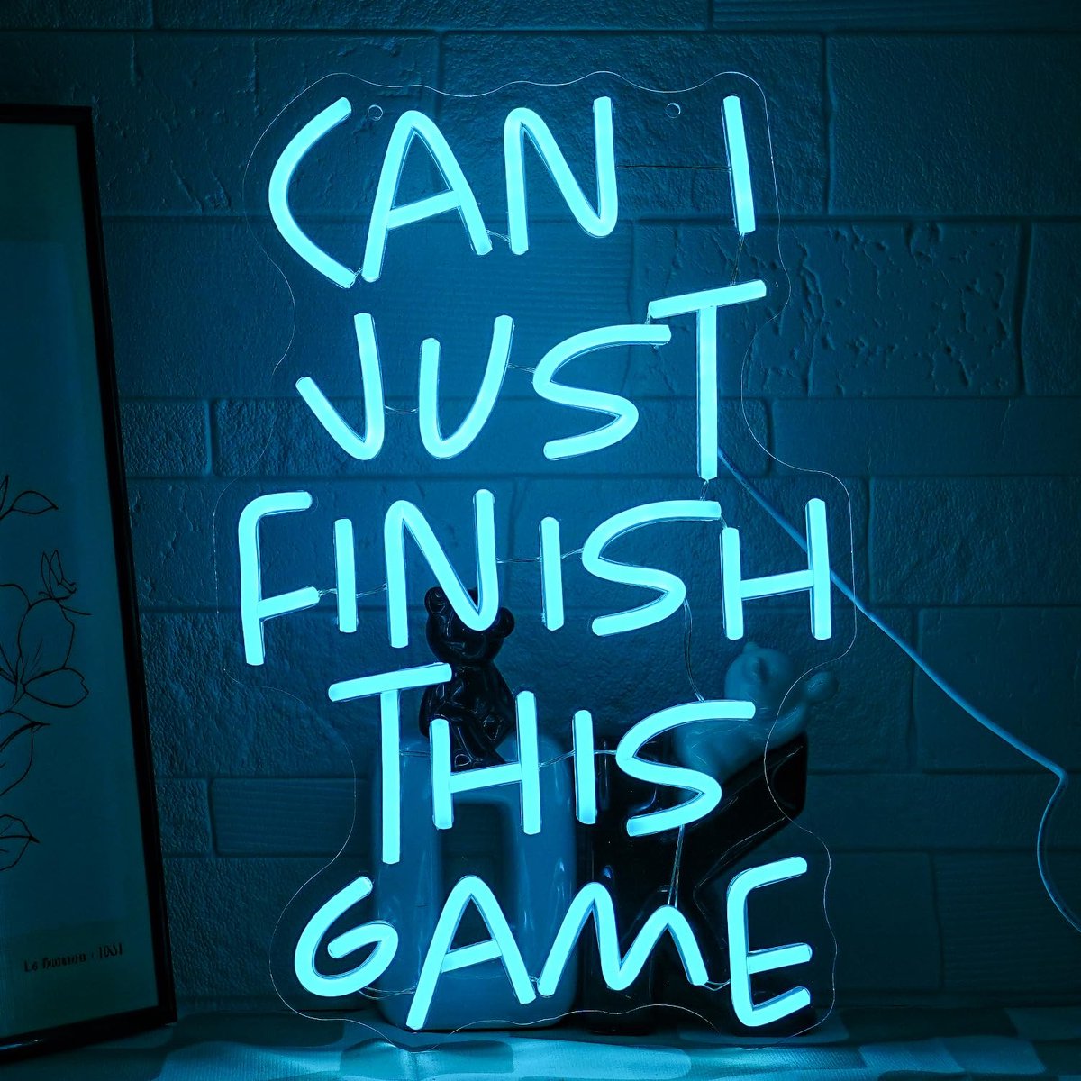 SnelShoppen - Game Letter Neon Schild Gamer Neon Licht LED Gaming Bord voor Speelruimte Decor, Tieners Game Zone, Boy Slaapkamer, Man Cave, Kan ik dit