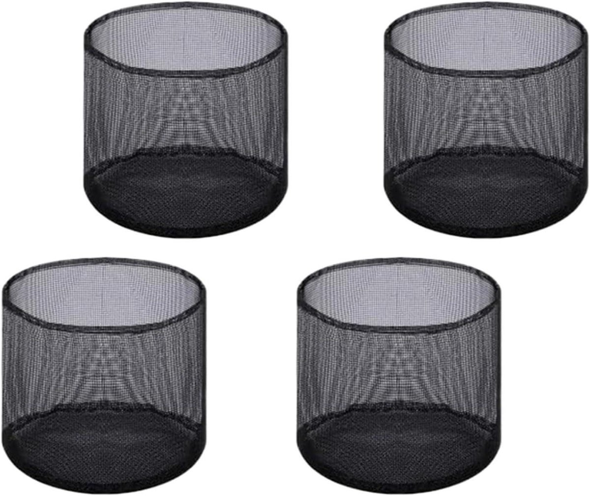 Vijvermanden Planten - Kweekcontainers Waterplanten - Vijverbeplanting Organiseren - Ademend Wortelsysteem - Set van 4 - Zwart