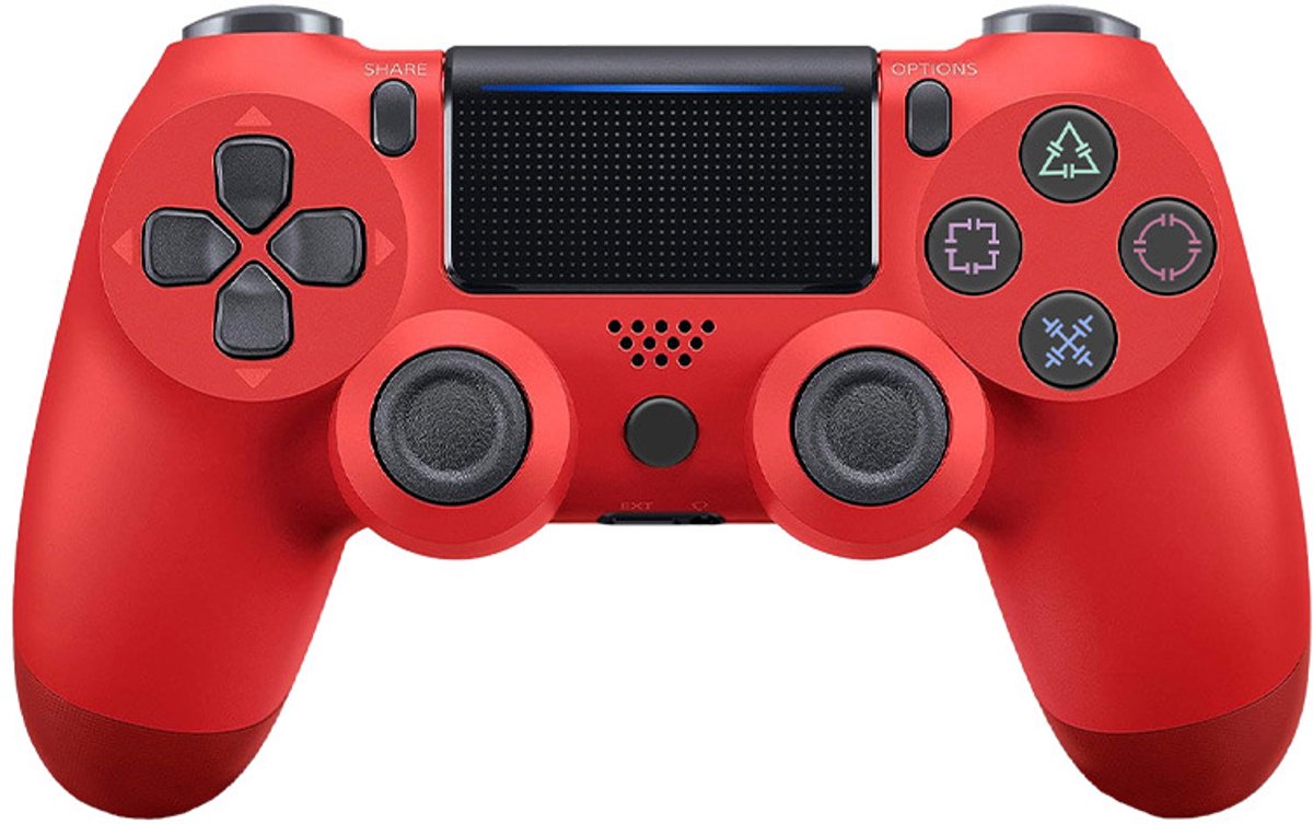Sanorum - Draadloze Controller geschikt voor PS4/Pro/Slim/PC - Bluetooth gamepad - Geschikt voor Playstation 4 -Zes-assige sensor - LED-lichtbalk en touchscreen-functionaliteit - Audio Jack Input - Gaming Accesoires