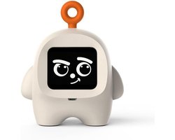 AI-bureaurobot met chat-, vertaal- en wekkerfunctie, slim interactief huisdier met emotionele expressies, spraakassistent en leerfuncties, schattige gadget voor op het bureau (wit)