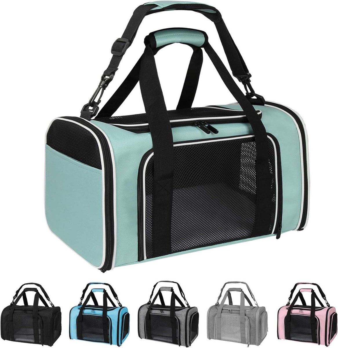 Huisdier Draagtas - Reis Bench - Veilig Reizen - Luchtvaart Goedgekeurd - Medium 7.3 kg - Groen
