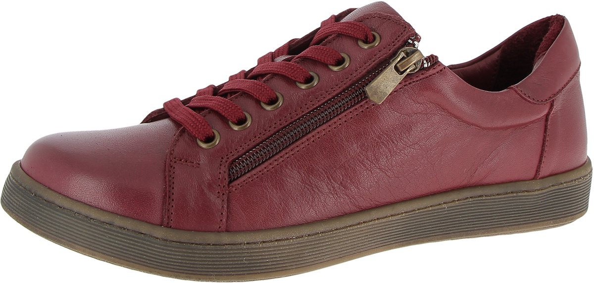 Andrea Conti leren damessneaker lage damesschoen 00621672055 Wicked Red