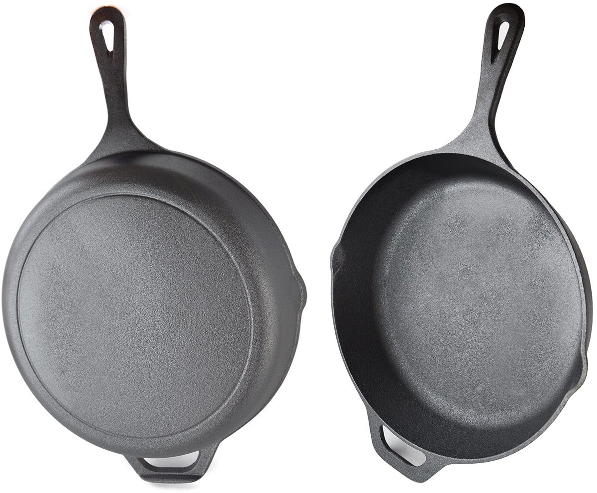 SnelShoppen - Gietijzeren Ronde Koekenpan 26cm | Heavy Duty Pan | IJzeren Kookgerei voor Keuken, Camping en Feest | Duurzaam en Veelzijdig