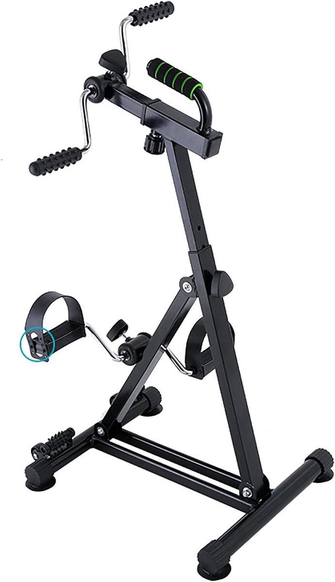 Hometrainer - Arm- en Beenoefenaar - Indoor Fitness - Verstelbare Oefeningen - 118x50x44cm - Zwart