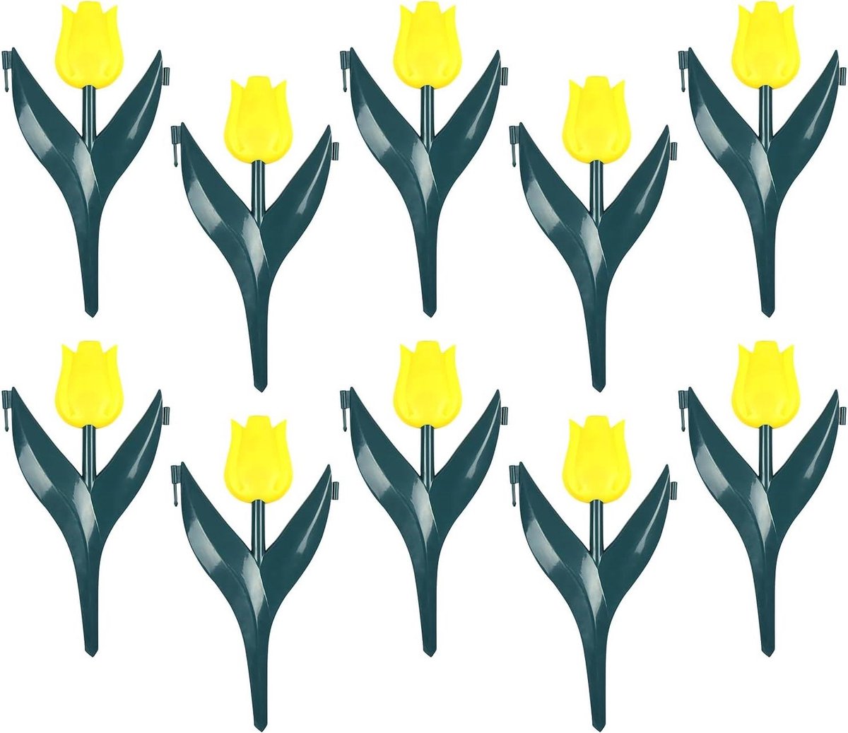 Bloembed Randpanelen - Tuinranden - Tuin Decoratie - Weerbestendig PP - 10 Stuks - Geel
