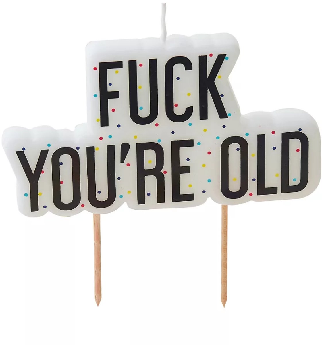 Ginger Ray - Taartkaars - Kaars - F*ck your old tekst