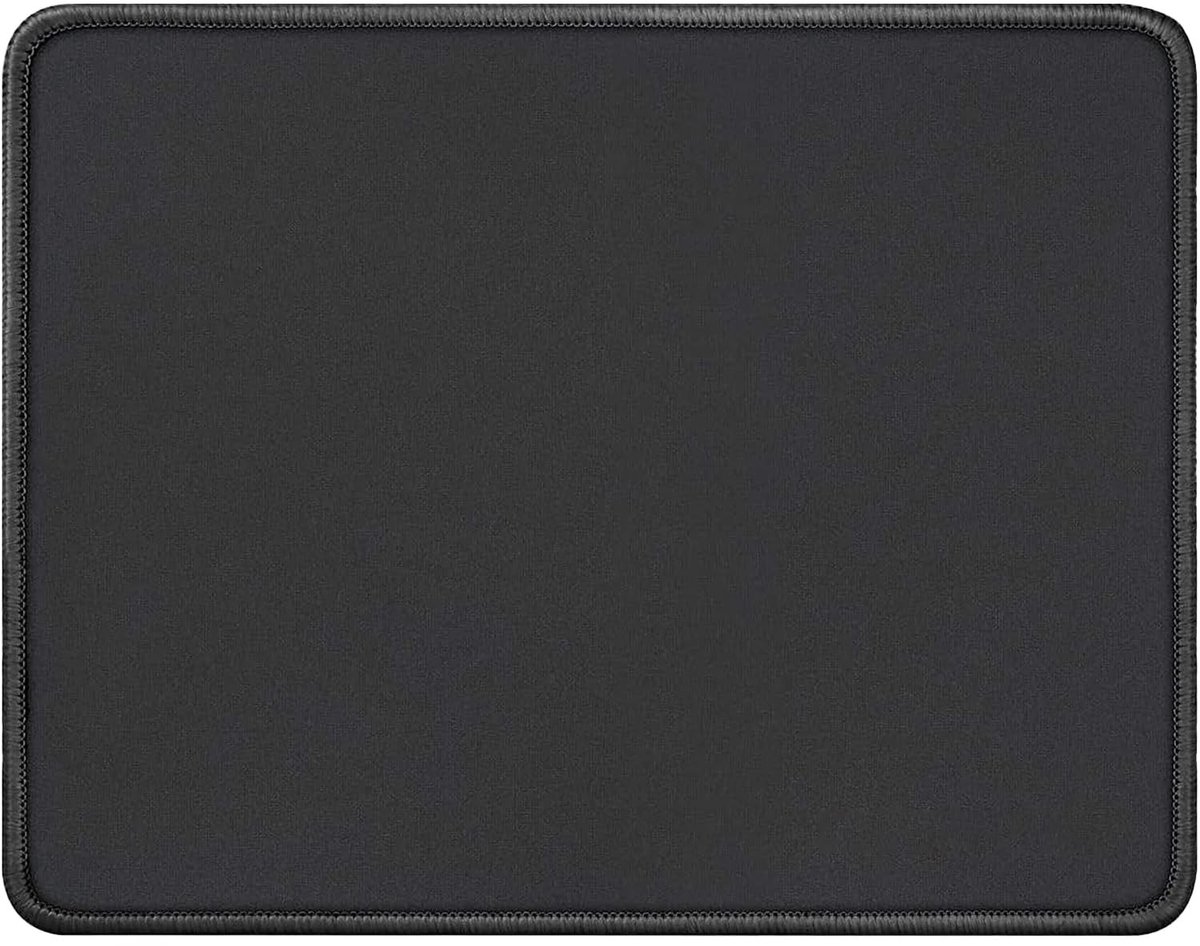 Dailygoods - Gaming Muismat met Stikte Randen - Zwart
