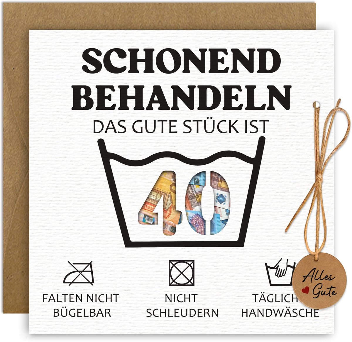 Dailygoods - Geldgeschenken 40e Verjaardag met Enveloppen - Grappige Cadeaus voor Mannen en Vrouwen