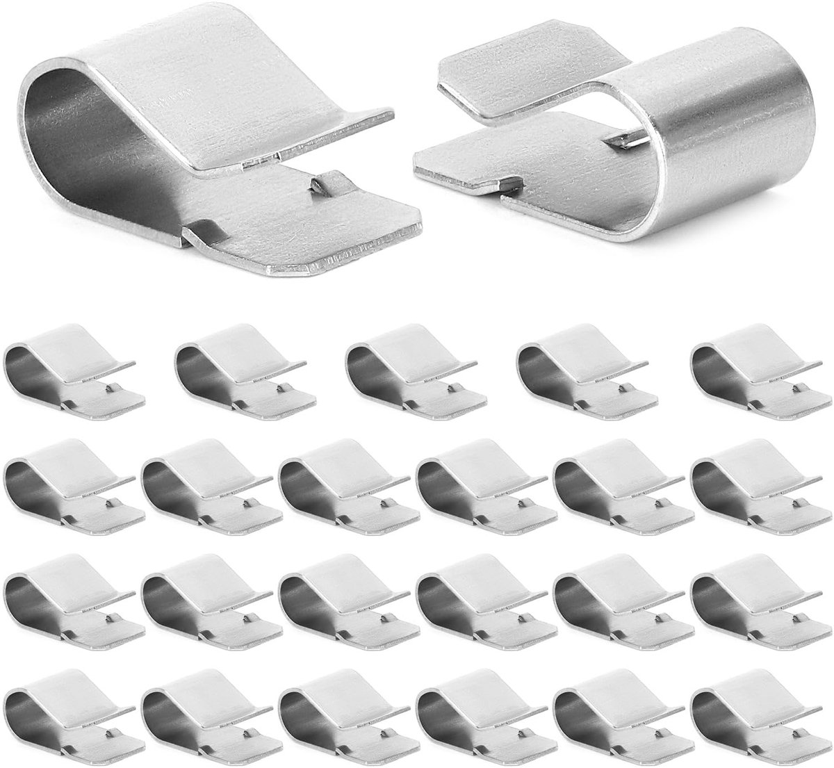 Dailygoods - 25 Stuks U-Klemmen van Roestvrij Staal 304 - Voor Panelen 3-7.5 mm