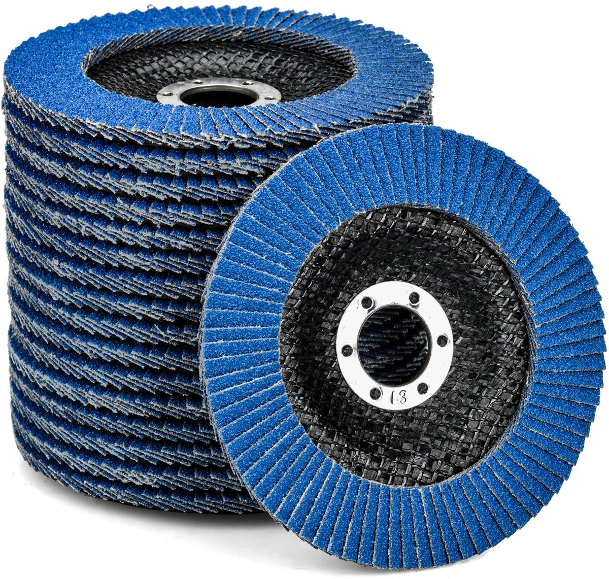Dailygoods- Lamellenslijpschijven 125 mm - 10 Stuks - Korrel 80 - Hoogwaardige Weefseldrager - Meerlaagse Schuurschijf - Geschikt voor Hoekslijpers/Polijstmachines - Slijpschijven