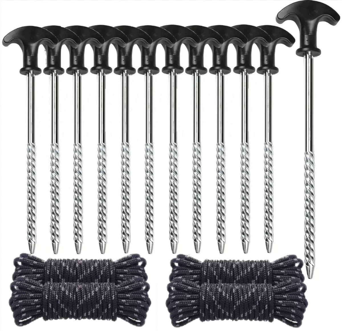 Dailygoods - 12 Tentharingen - Sterke Camping Haringen voor Harde Vloeren en Tuin