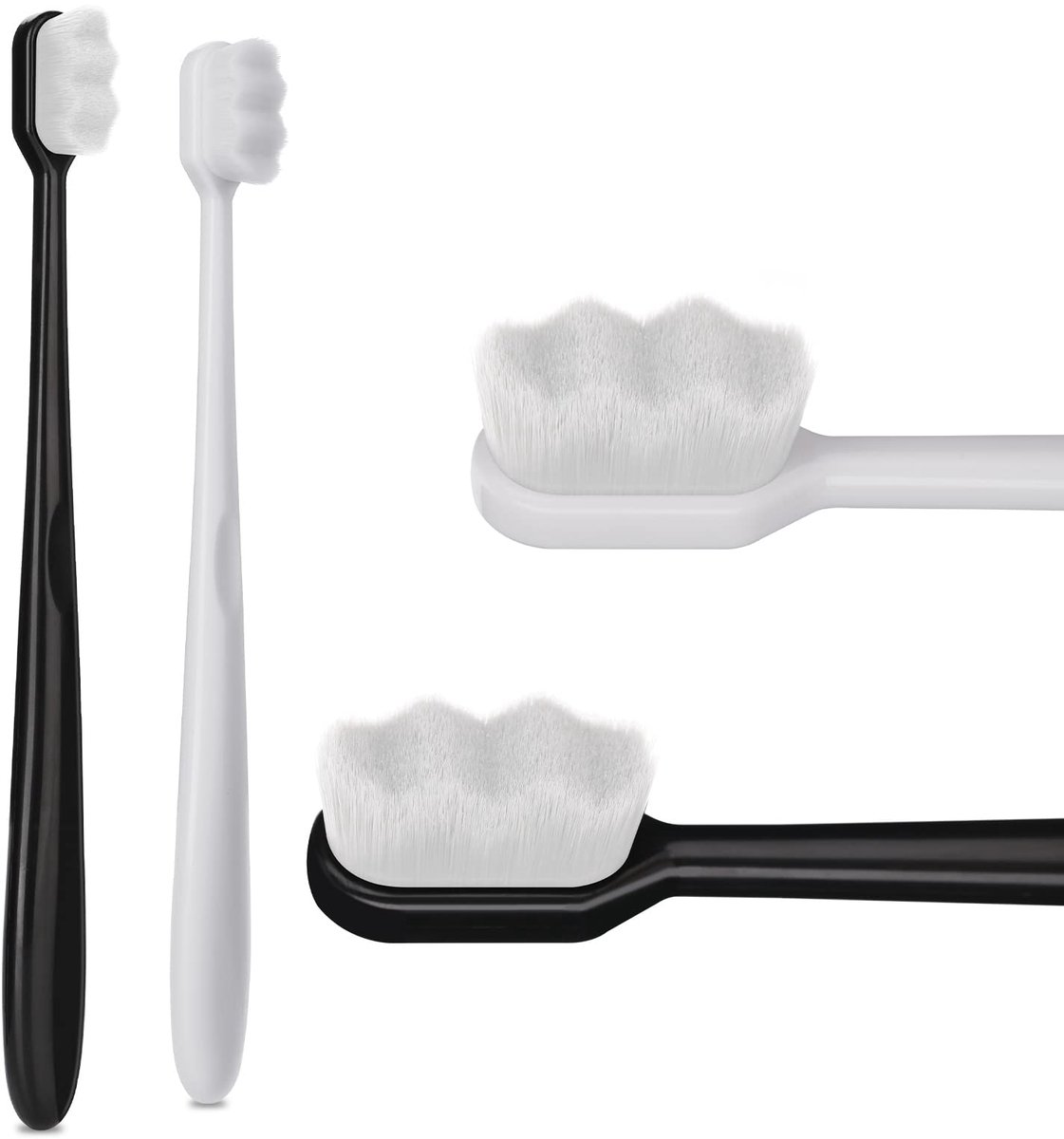 Dailygoods - 2 Stuks Micro Nano Tandenborstel voor Gevoelige Tandvlees - Extra Zacht