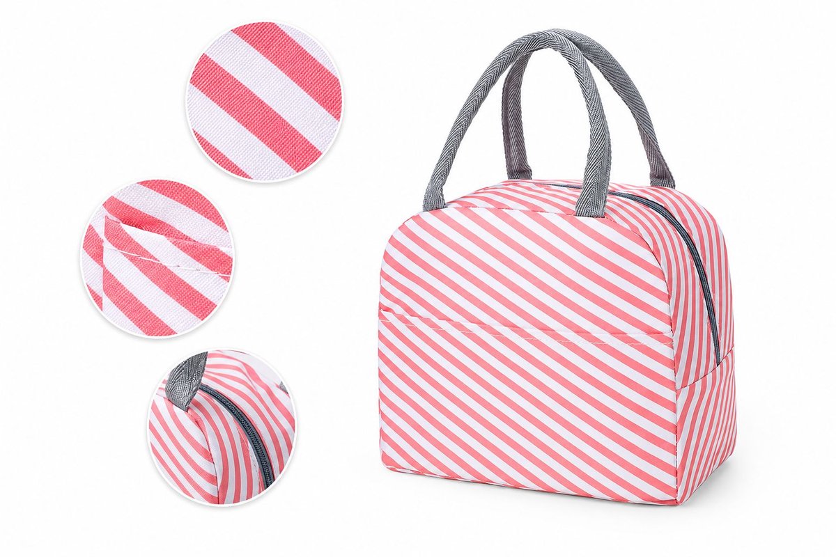 VHV-Lunchtas voor Dames en Heren - Geïsoleerde Koeltas met Aluminiumfolie en Oxford Stof - Lichtgewicht en Draagbare Bento Tas