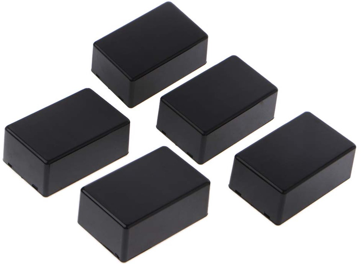 Dailygoods - 5 Stuks Plastic Elektronische Project Case 70x45x30mm - Zwart