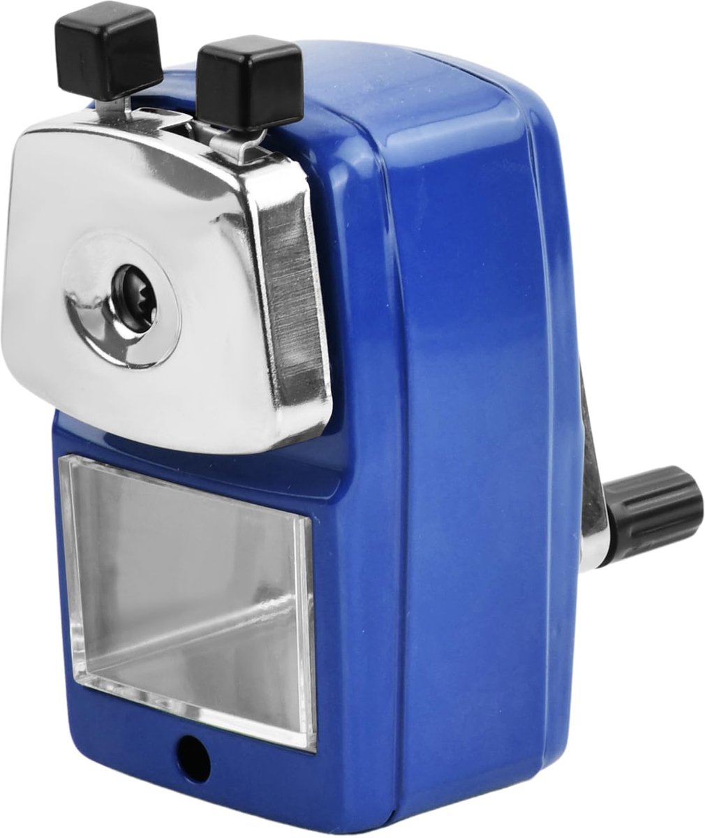 Dailygoods - Metalen Puntenslijper met Zwengel - Handmatige Potloodslijper voor School en Kantoor