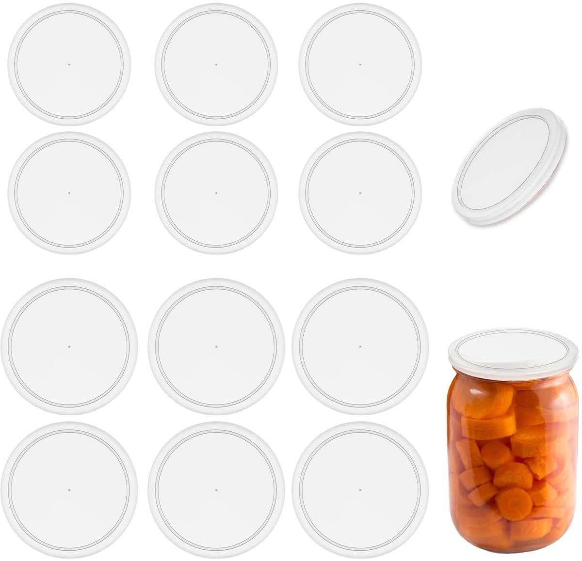 Dailygoods - 12 Stuks Universele Blikken Lids voor Kattenvoer en Yoghurt