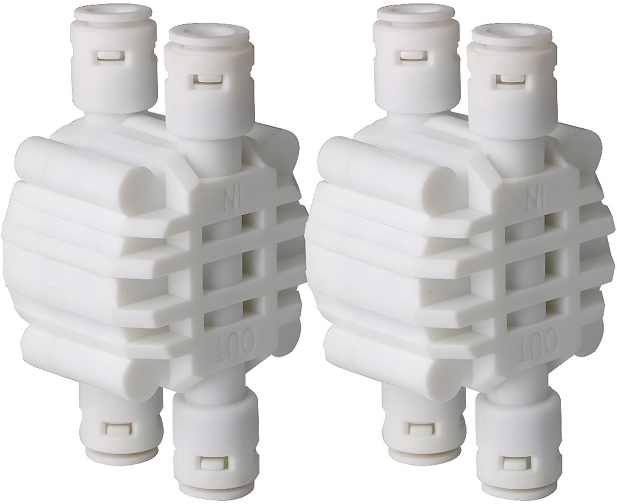 Dailygoods - 4-Weg Ventiel met Plug Connectoren - Automatische Waterafsluiter voor Omgekee