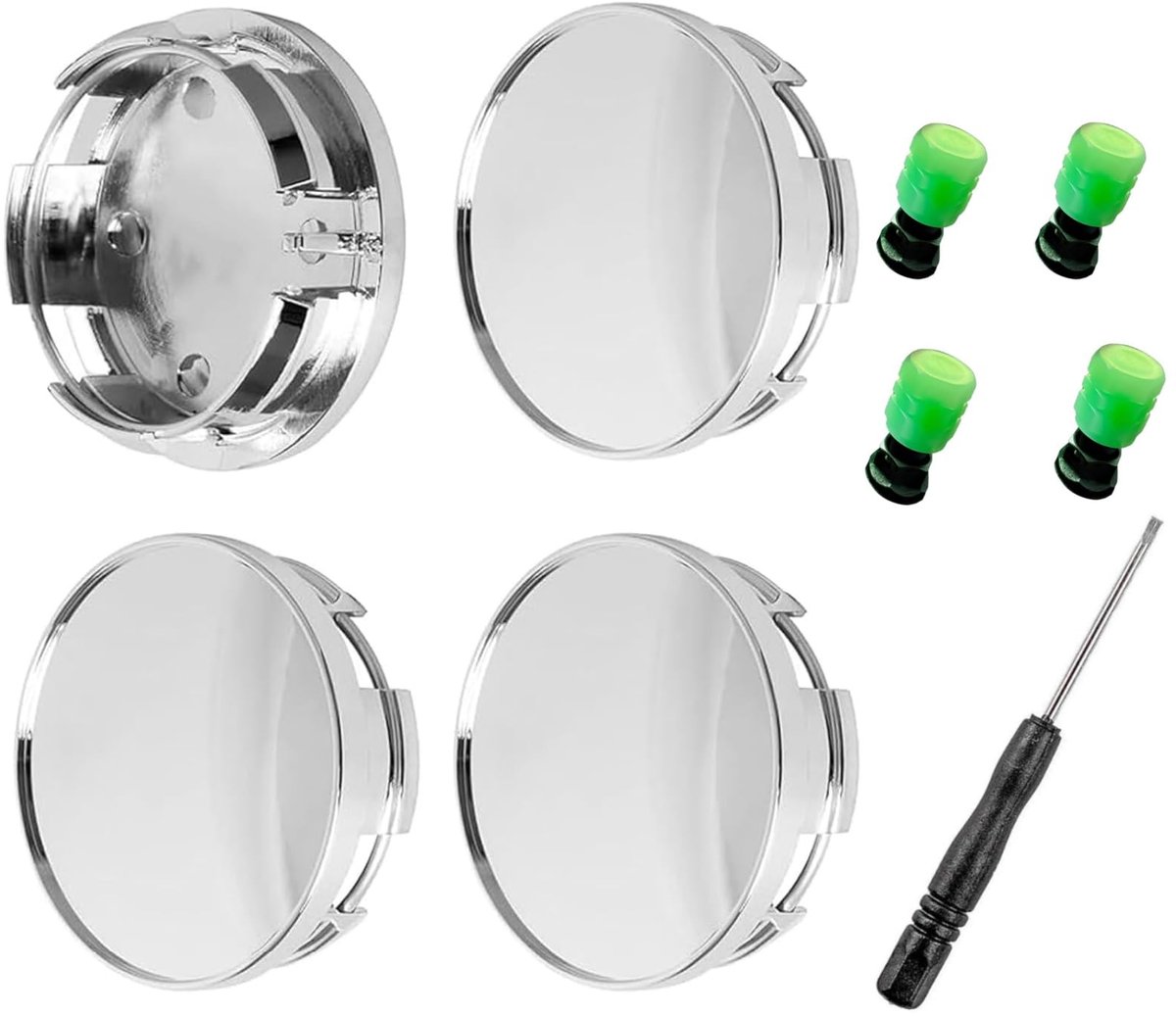Dailygoods - 4 Stuks Wielcentrum Caps voor 75 mm Velgen - ABS Hub Caps, Rim Covers voor Auto