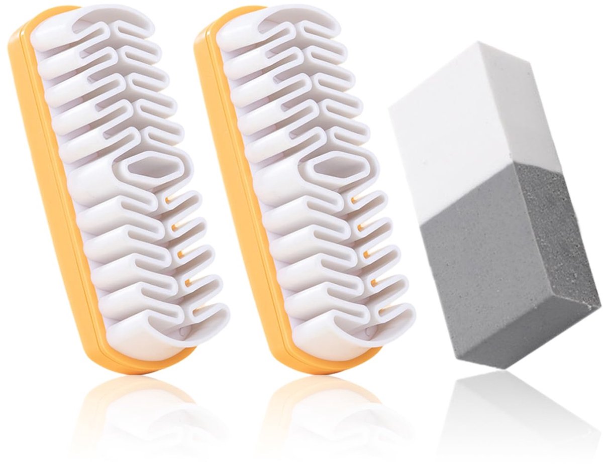 Dailygoods - Suède Verzorgingsset - 3-delig met schoenborstel - Perfect voor schoenen - Inclusief nubuck borstel - Voor optimale verzorging van suède...