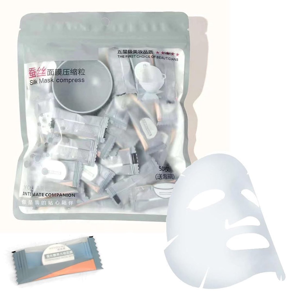 Dailygoods - 50 Stuks Gecomprimeerde Papieren Maskers voor DIY Huidverzorging