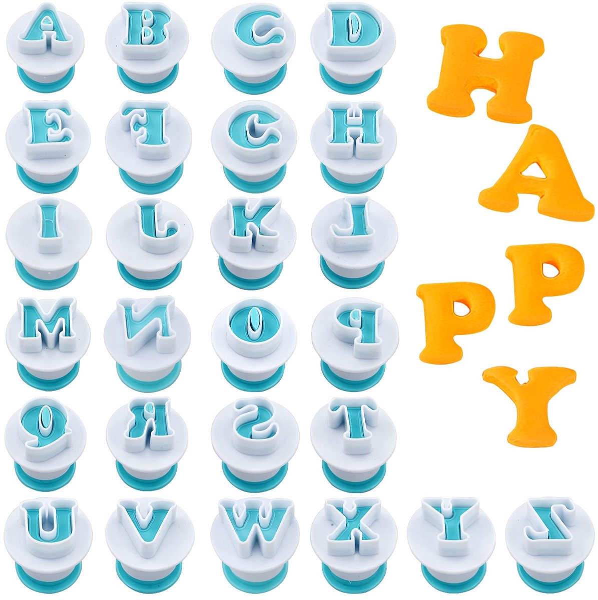 Dailygoods - 26 Stuks Alfabet Koekjessnijder Set - Fondant Decoratie voor Taarten