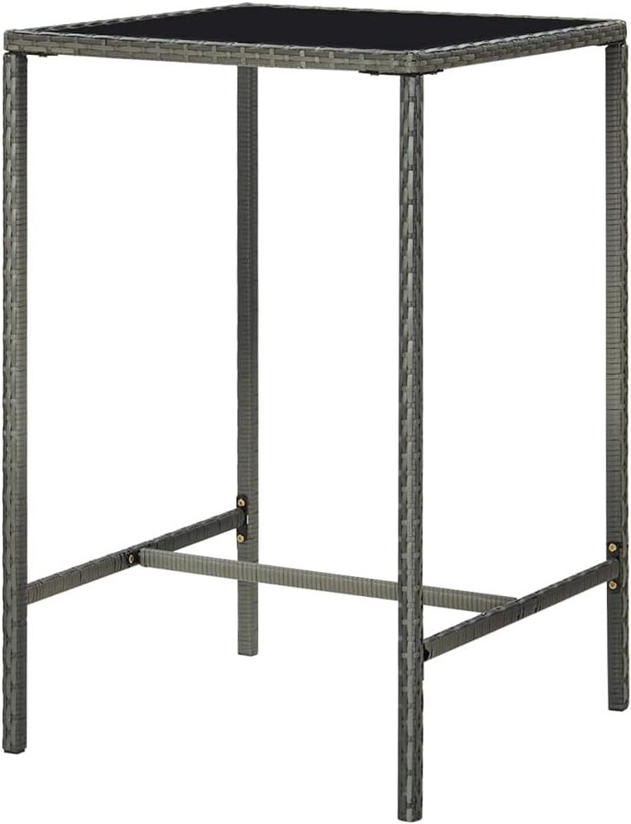 Tuinbartafel - Statafel Buiten - Buiten Borrelen - Gehard Glazenblad - 70 x 70 x 110 cm - Grijs