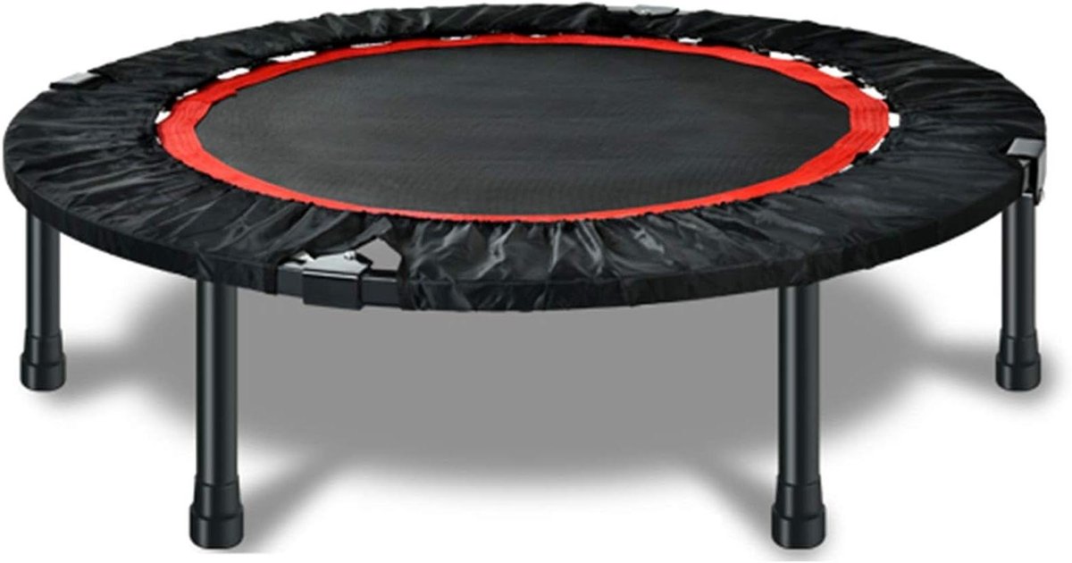 Fitness Trampoline - Springtrainer Rebounder - Binnen Fitness - Dubbele Ruisdemping - 40/48 Inch - Zwart