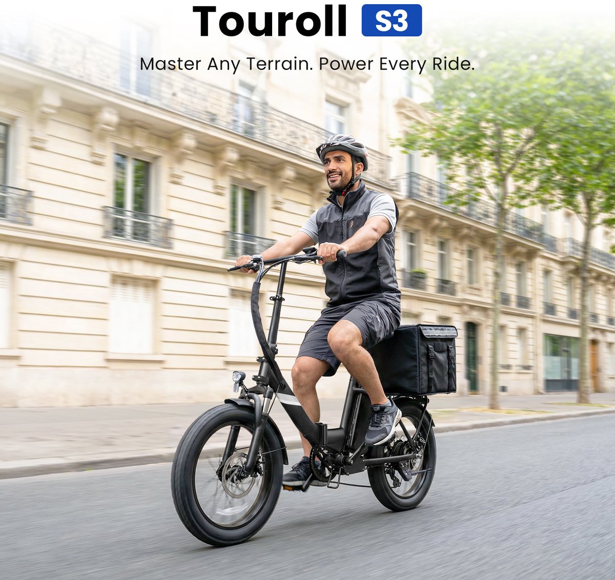 Touroll S3 Elektrische Fiets - Opvouwbare Fatbike - 468Wh Verwijderbare Accu thumbnail 4