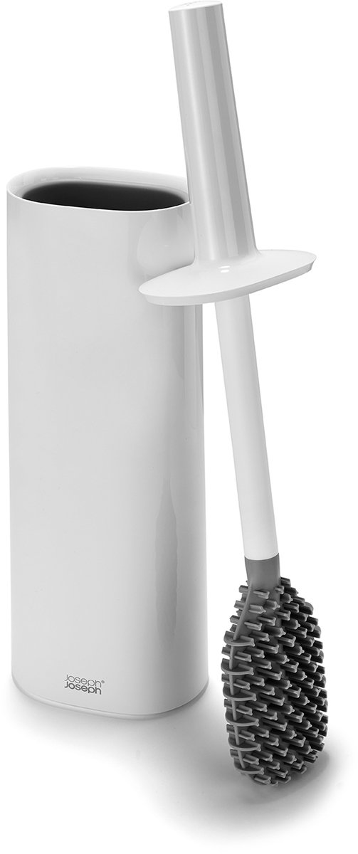 Joseph Joseph Flex TriBlade Hygiënische Toiletborstel met Houder Wit