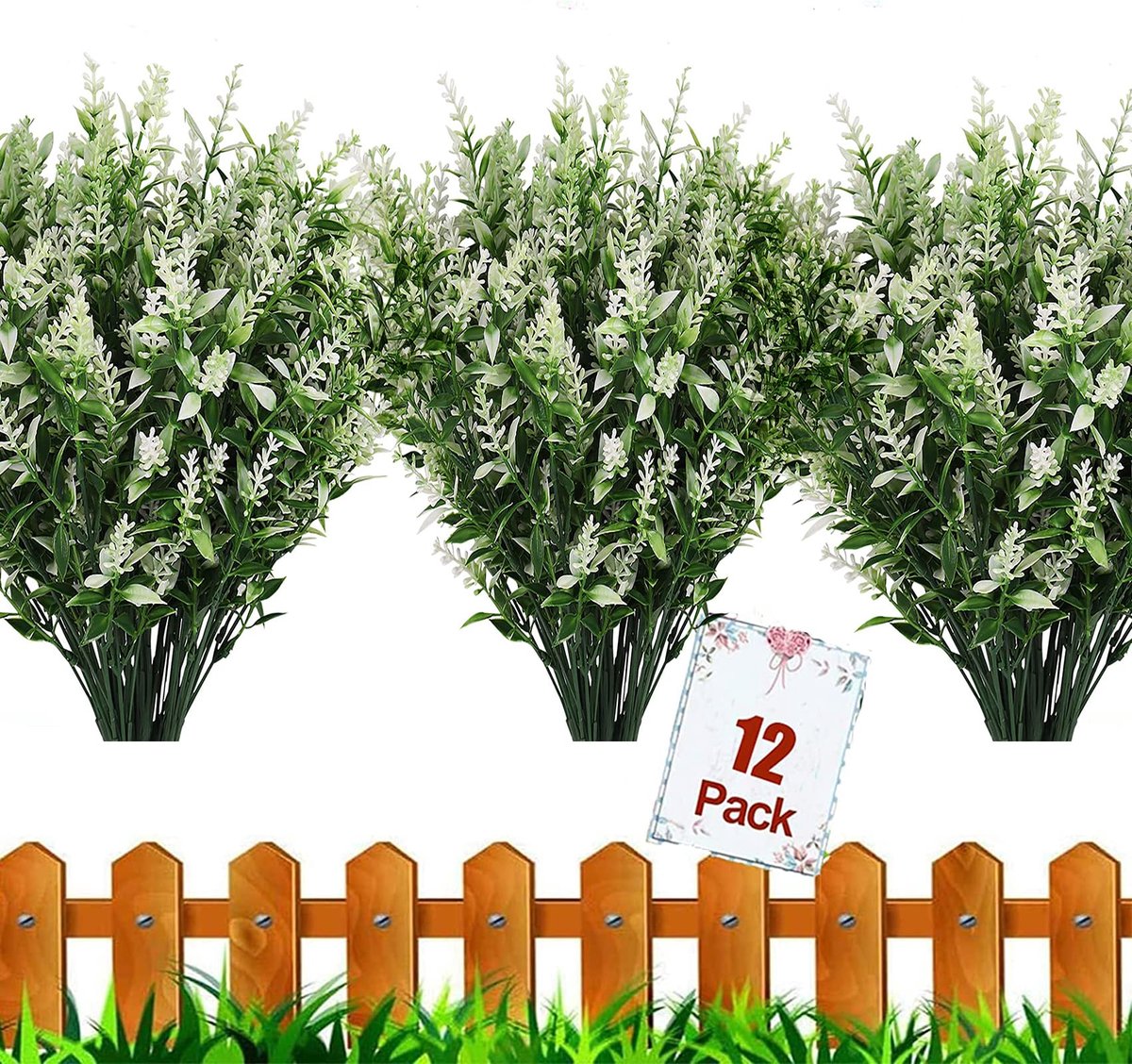 SnelShoppen - 12 Bundels UV-bestendige Kunstbuxusplanten - Kunstbloemen voor Binnen en Buiten - Namaak Groen voor Tuin, Veranda, Vensterdoos en Bruilo