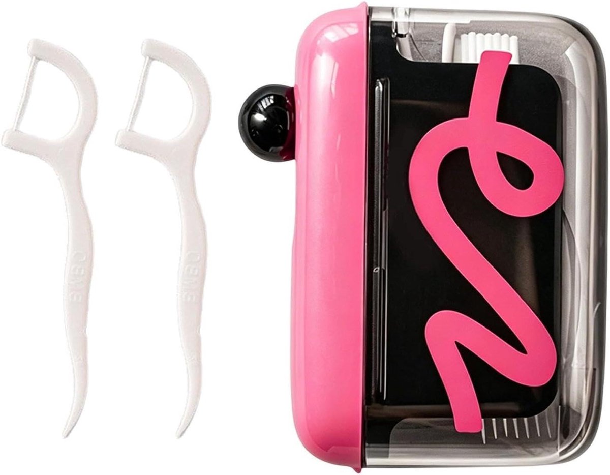 Floss Pick Case - Tandenstoker Houder - Hygiënisch Flossen - Automatische Dosering - 9.6 x 7.9 x 0.99 cm - null
