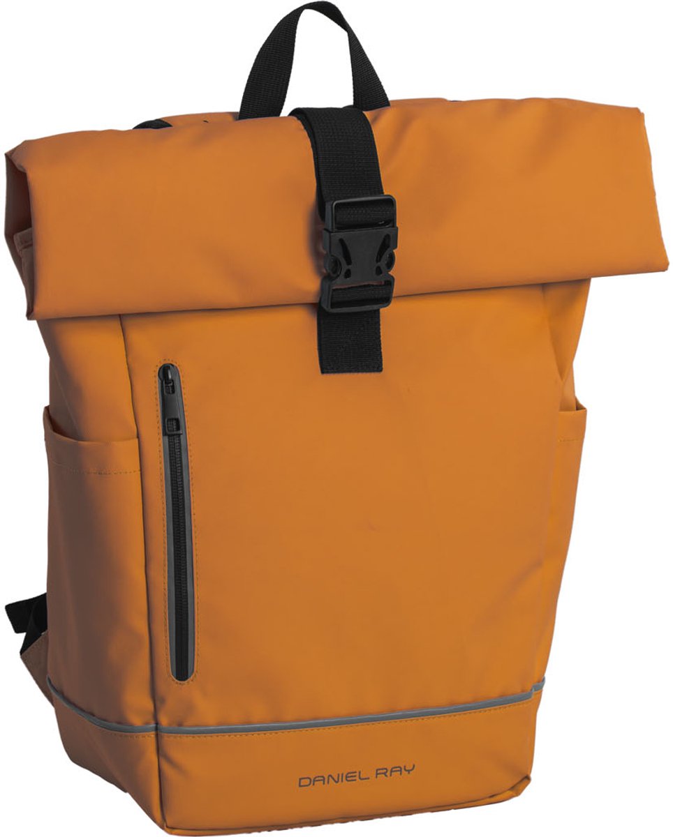 Daniel Ray Bellevue Rolltop Laptop Rugzak Waterproof - 15,6 inch - Donker Oranje